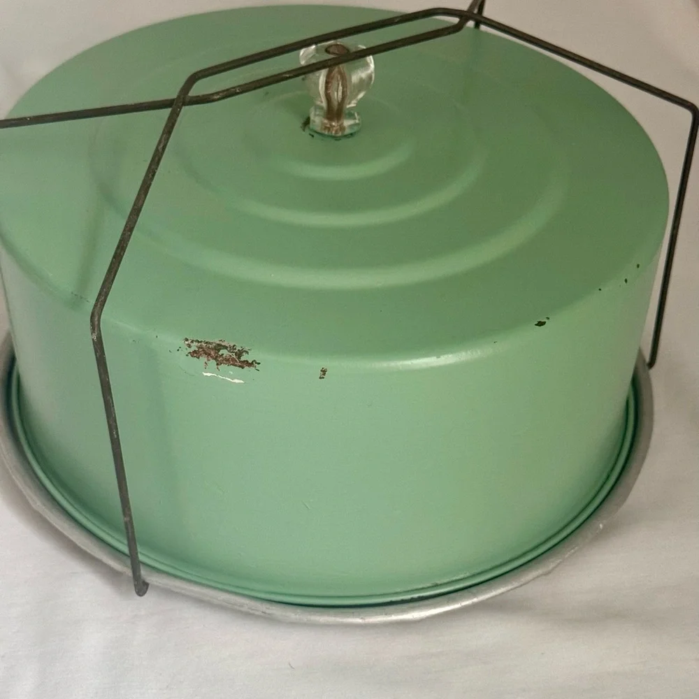 Vintage Cake Carrier Green - Picture 5 of 10